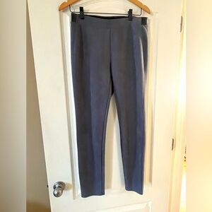 White House Black Market “the Legging” Gray with Faux Leather Women’s Size 6